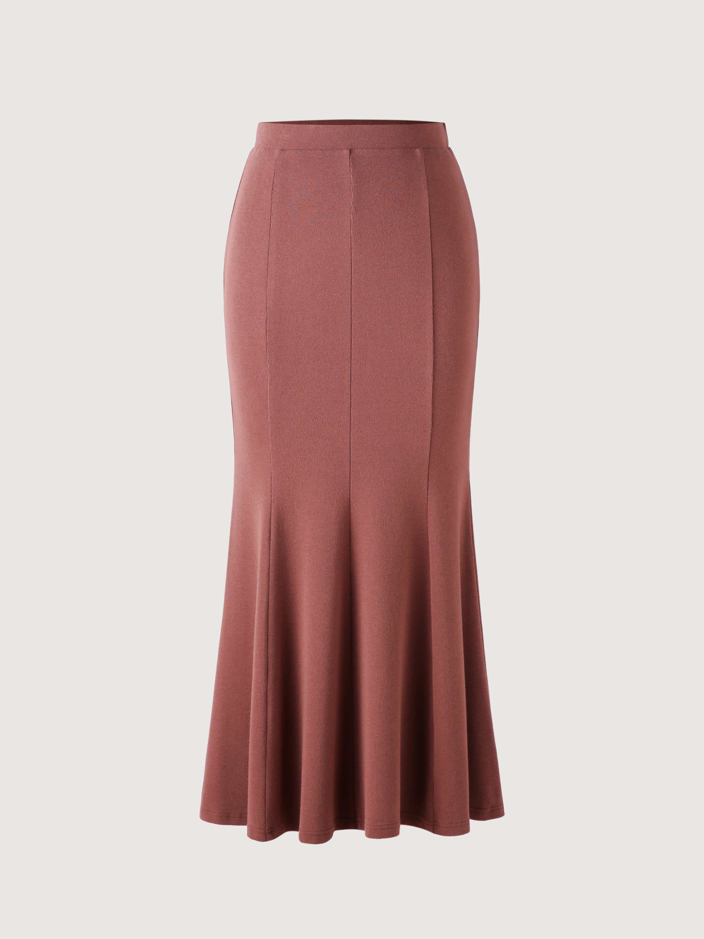 Panel Flare Maxi Skirt - Dusty Rose