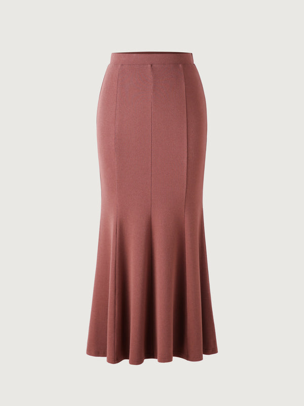 Panel Flare Maxi Skirt