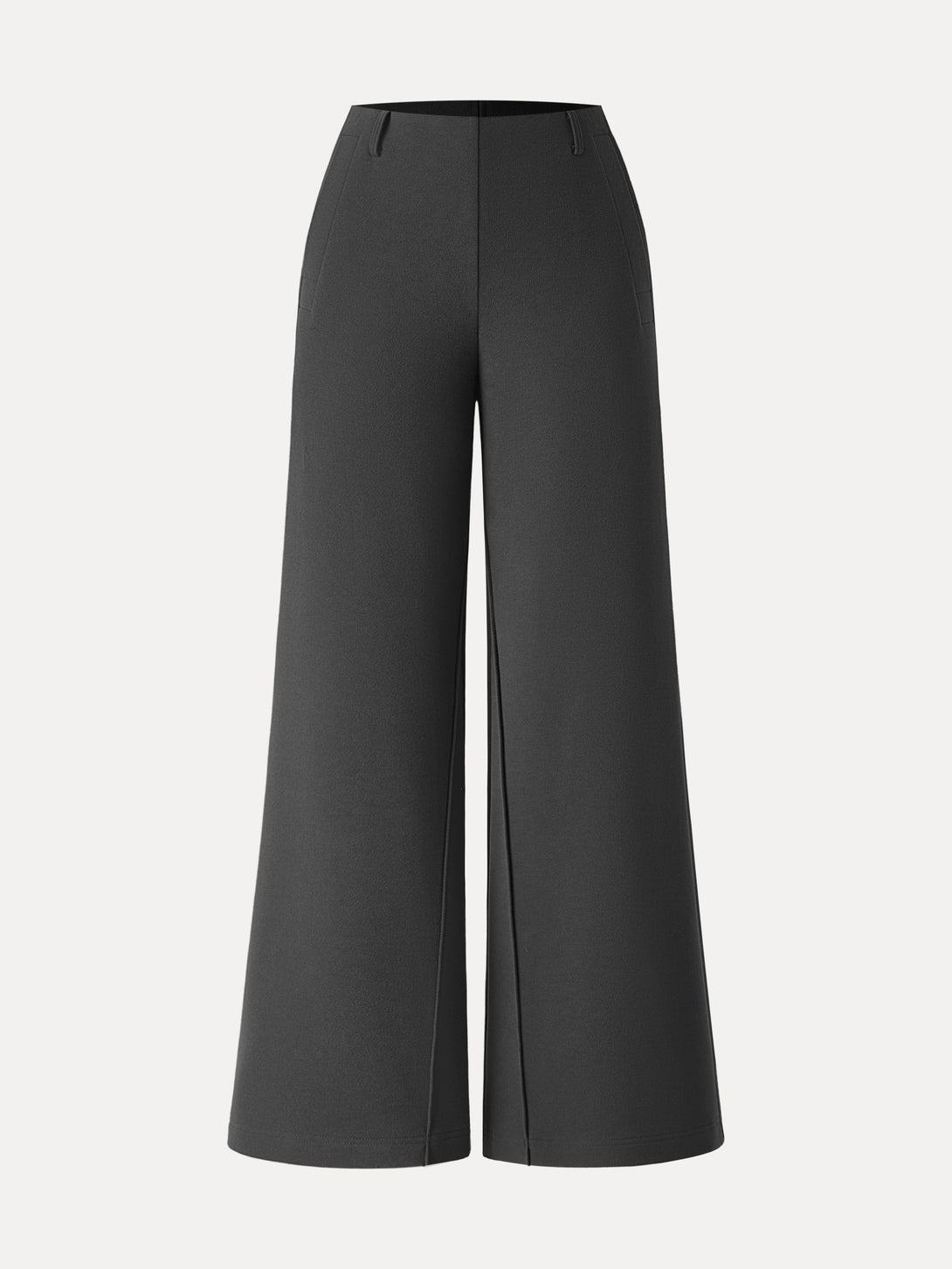 Tummy-Control Mid Rise Ultra-Wide Leg Pants with Pockets