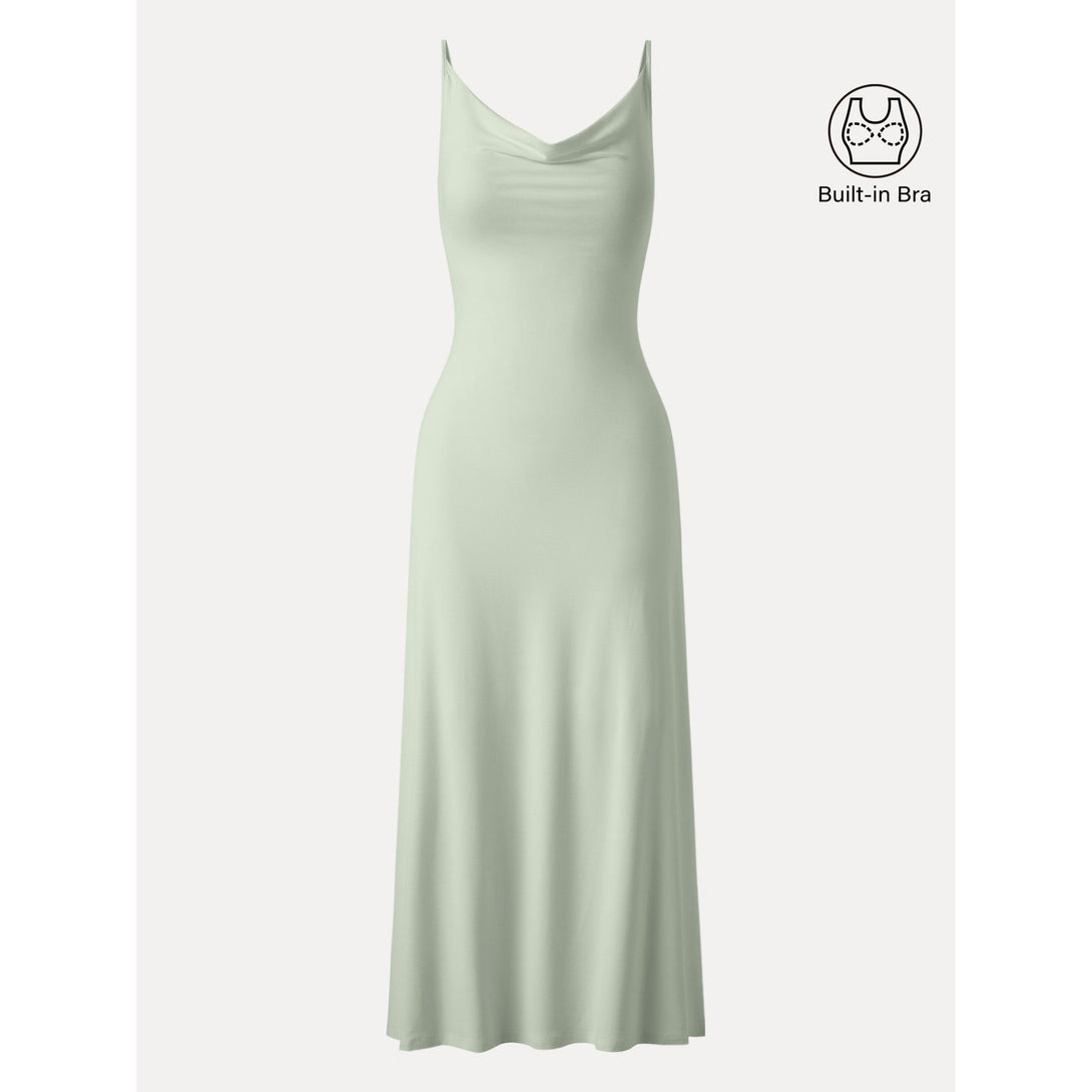Effortless Vacay Cowl Neck Midi Brami Dress