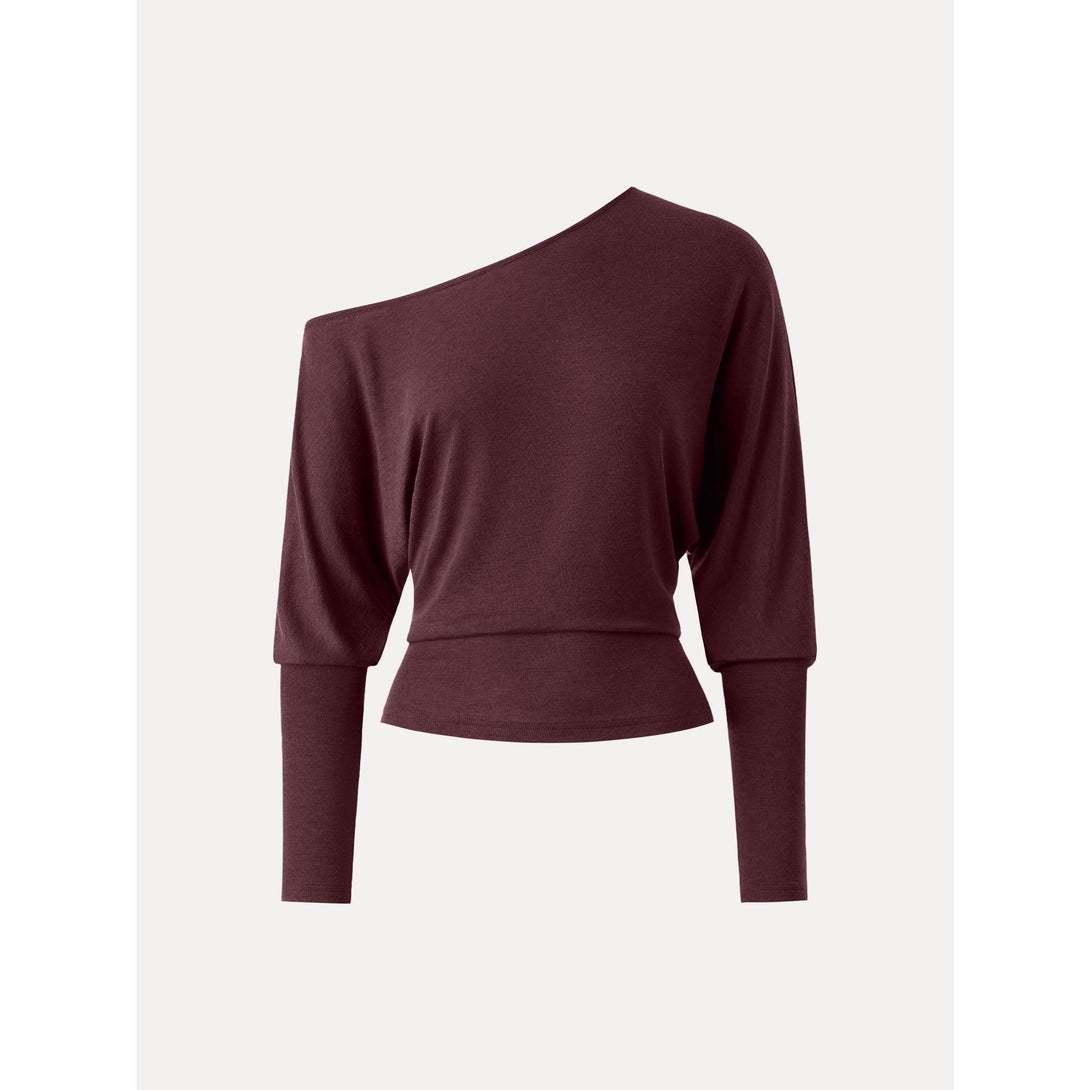Lucky Offer——Size:XS Long Sleeves Top Wine