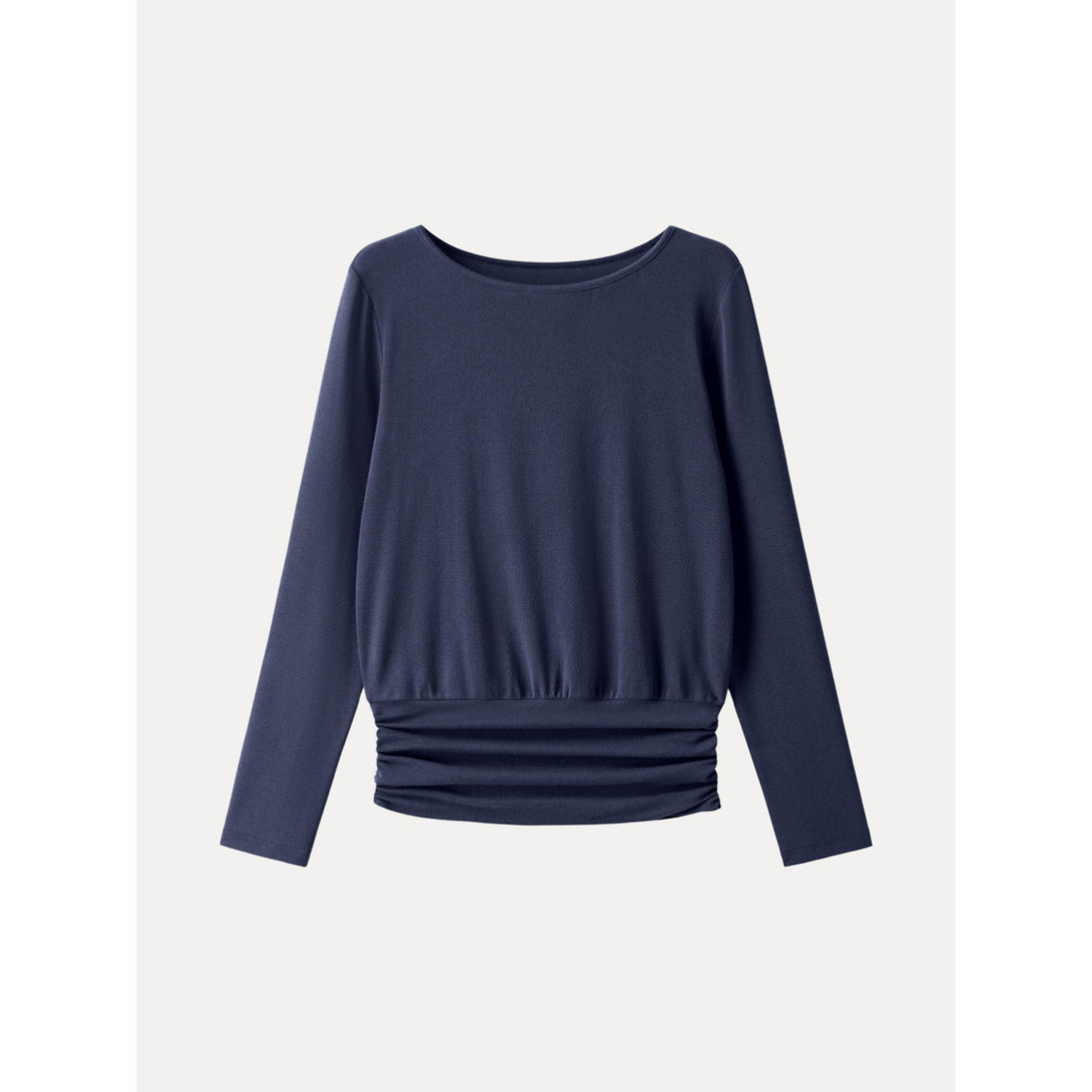 Lucky Offer——Size:S Long Sleeves Top Indigo