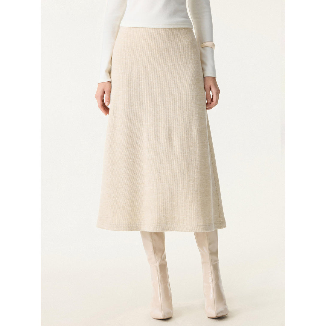 Lucky Offer——Size:L Midi Skirt Heather Tan