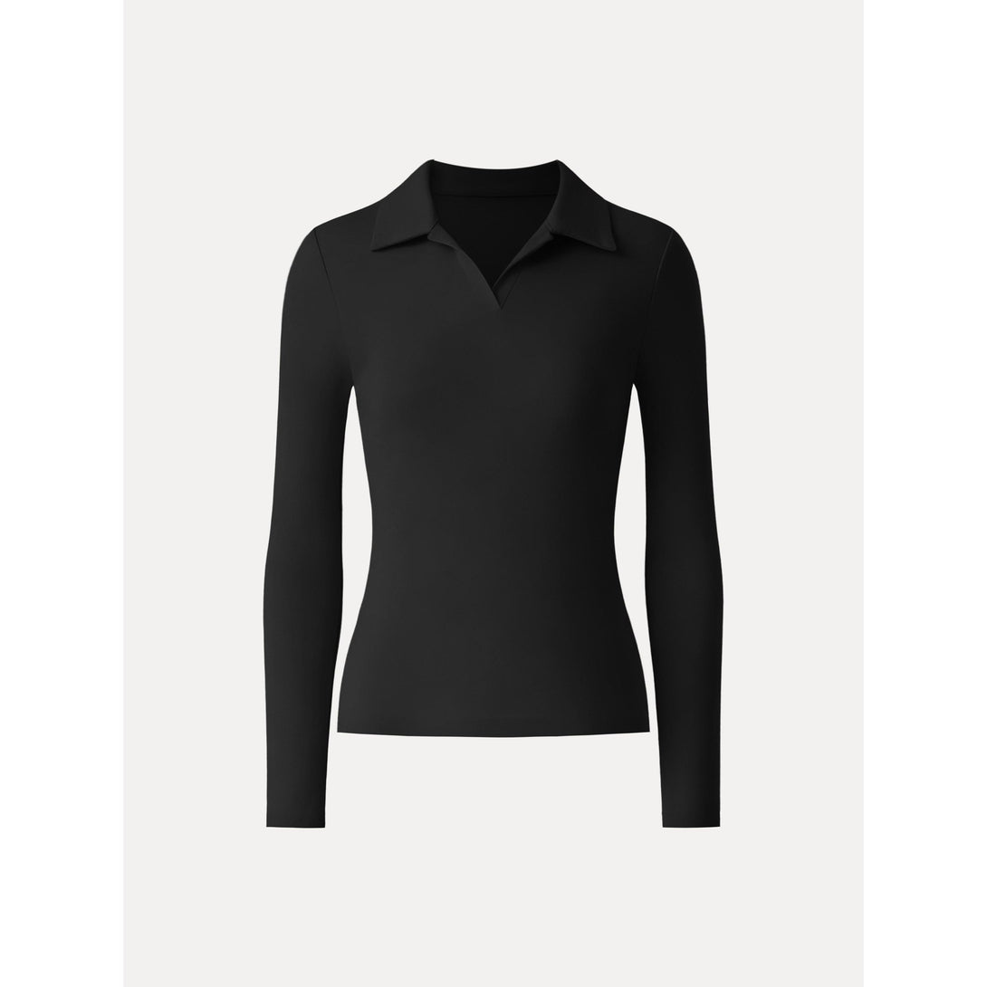 Lucky Offer——Size:L Long Sleeves Top Black