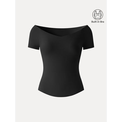 OGLmove Back Smoothing Bandless Slimming Non-Slip Bra Top Black XS