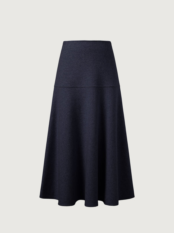 Cashmere-like Flared Maxi Skirt