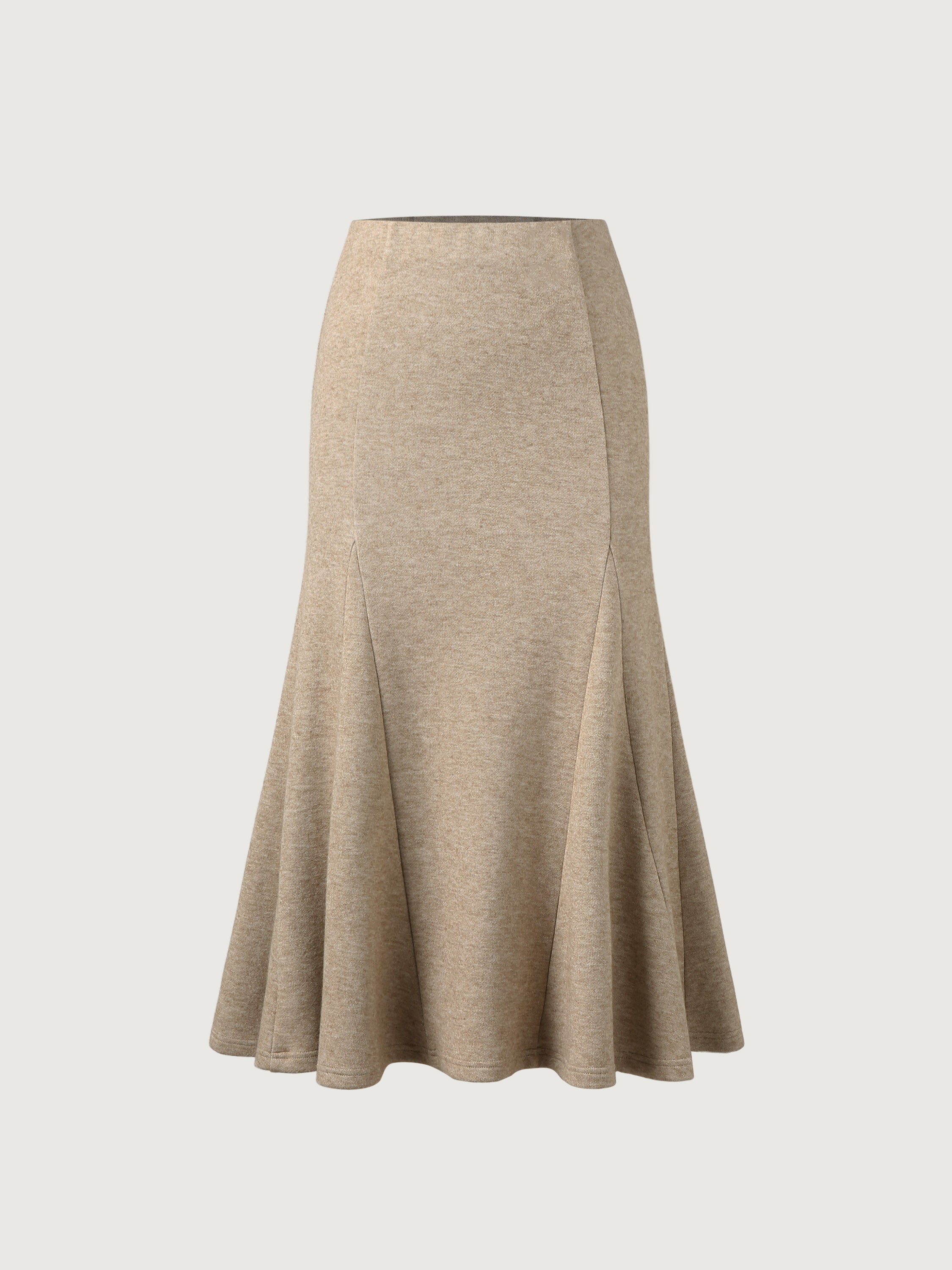 Cashsoft Pull-On Flounce Midi Skirt - Heather Olive