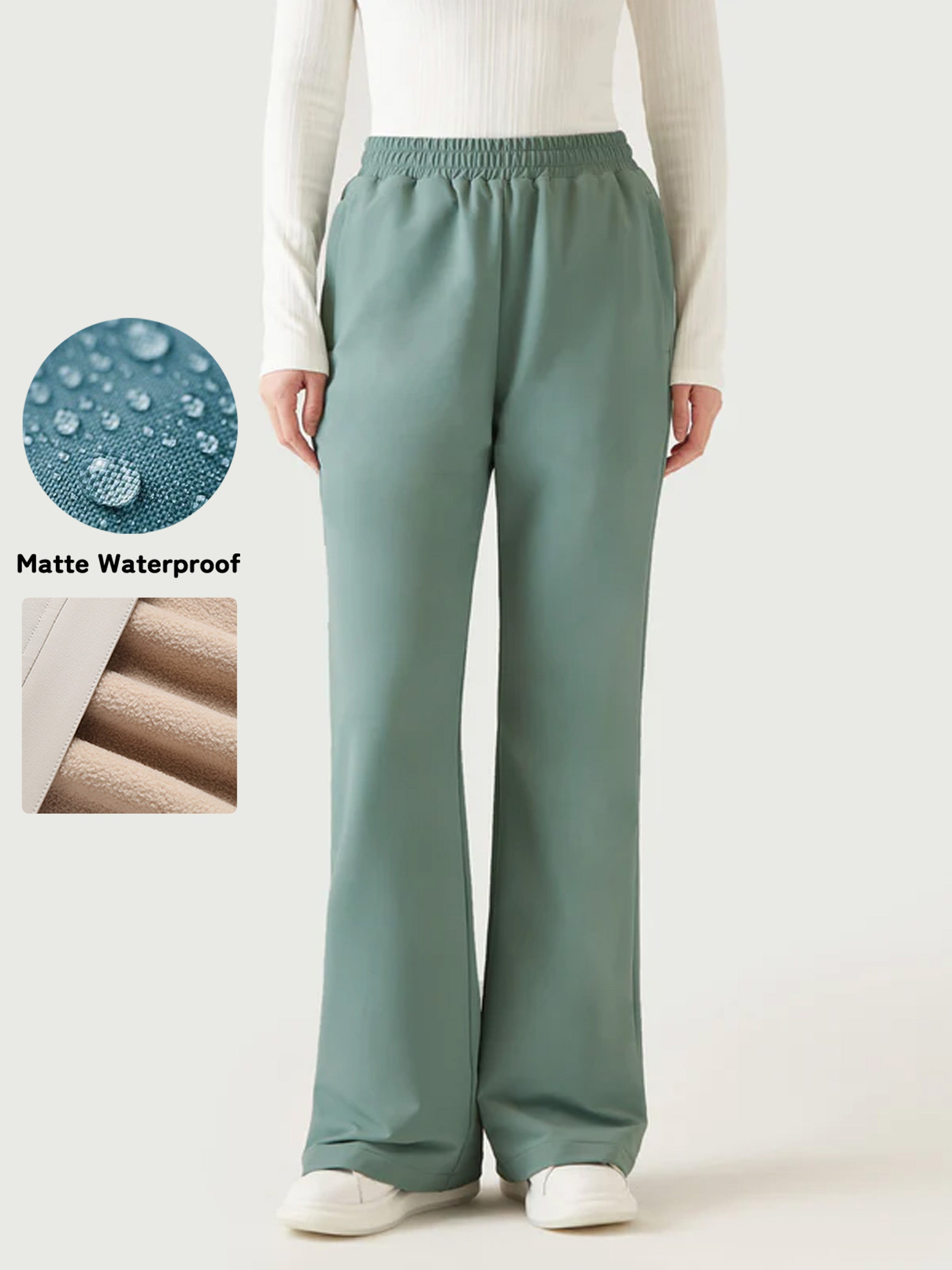 Mid-Rise Waterproof Fleece Lined Pant - Sage Brush