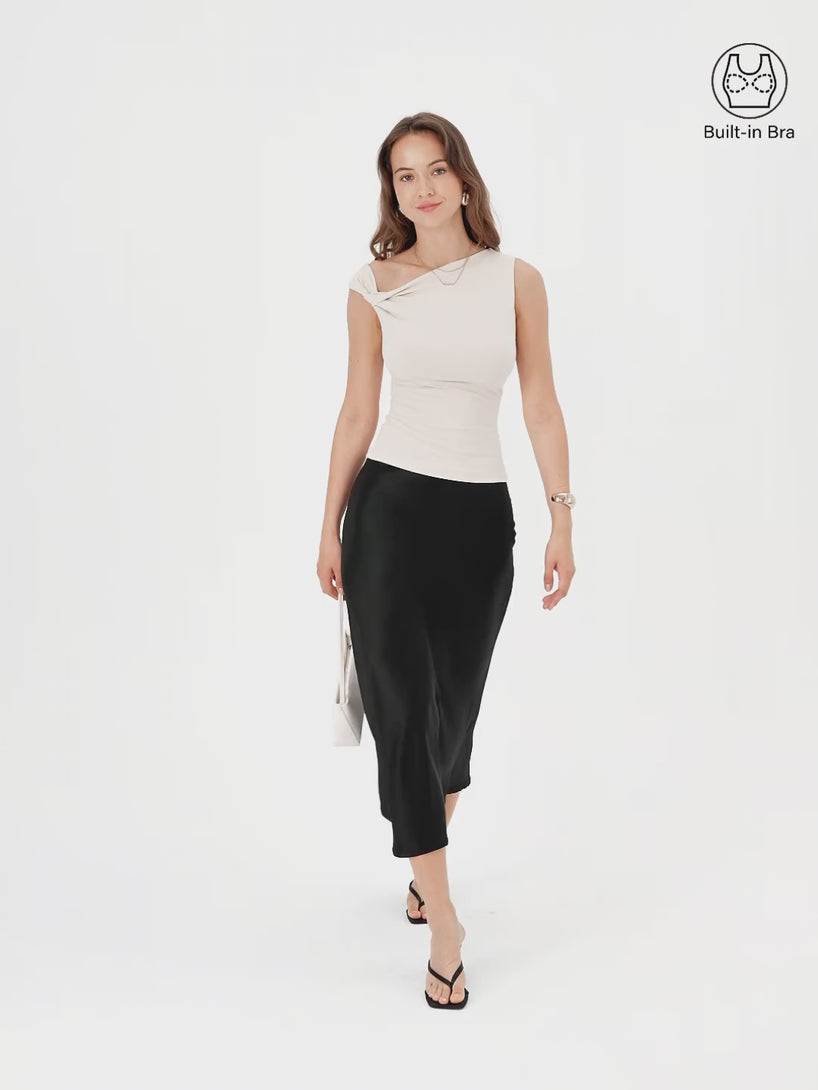 OGLmove SkinKiss Asymmetrical Shoulder Bra Top
