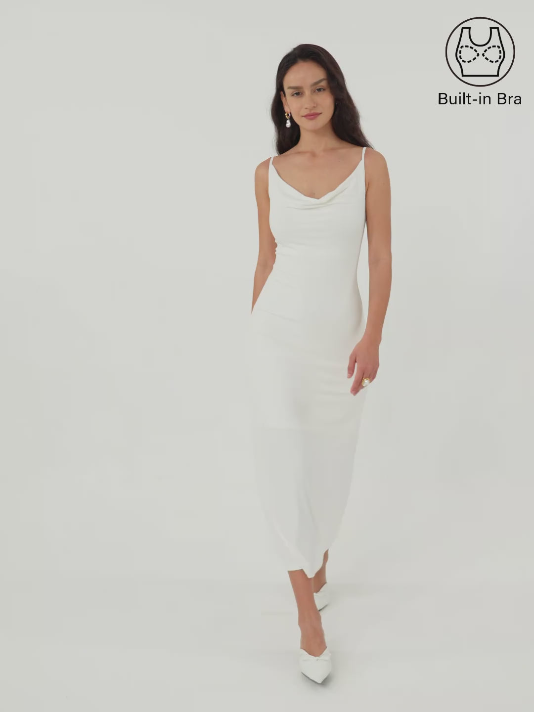 Cowl Neck Midi Brami Dress