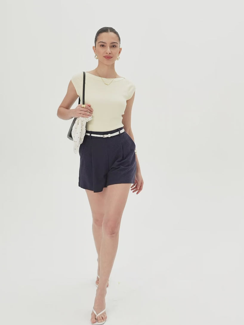 OGLmove Cotton-Linen Blend Tailored Shorts