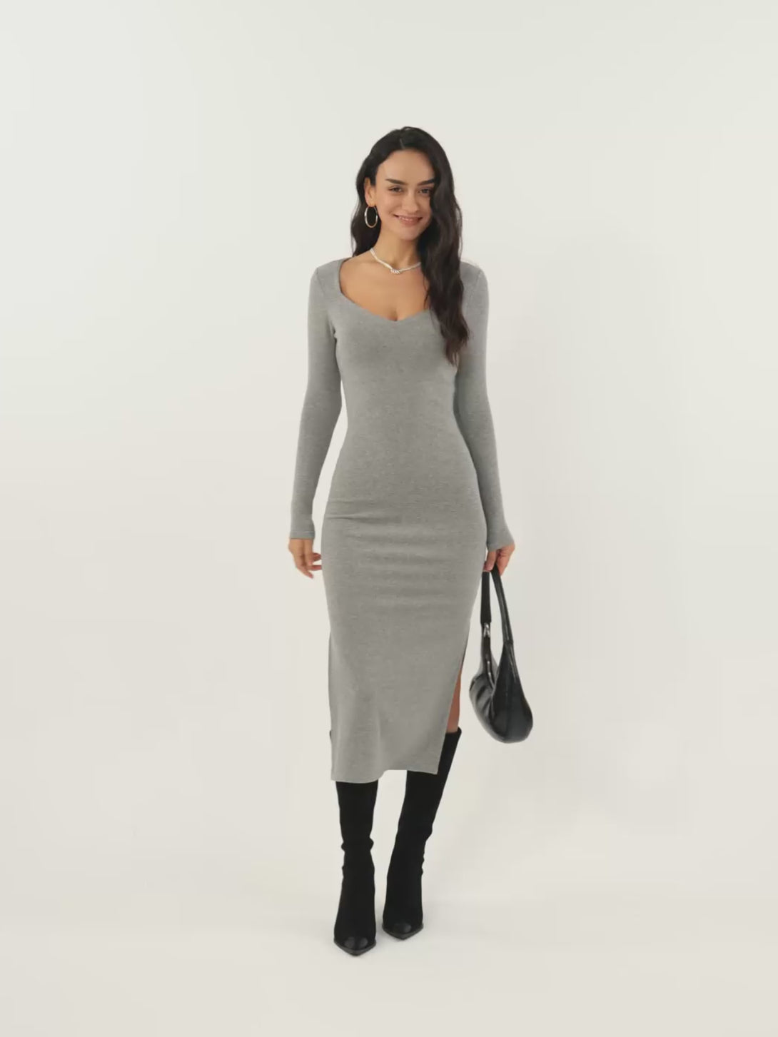 Sweetheart Neckline Midi Brami Dress