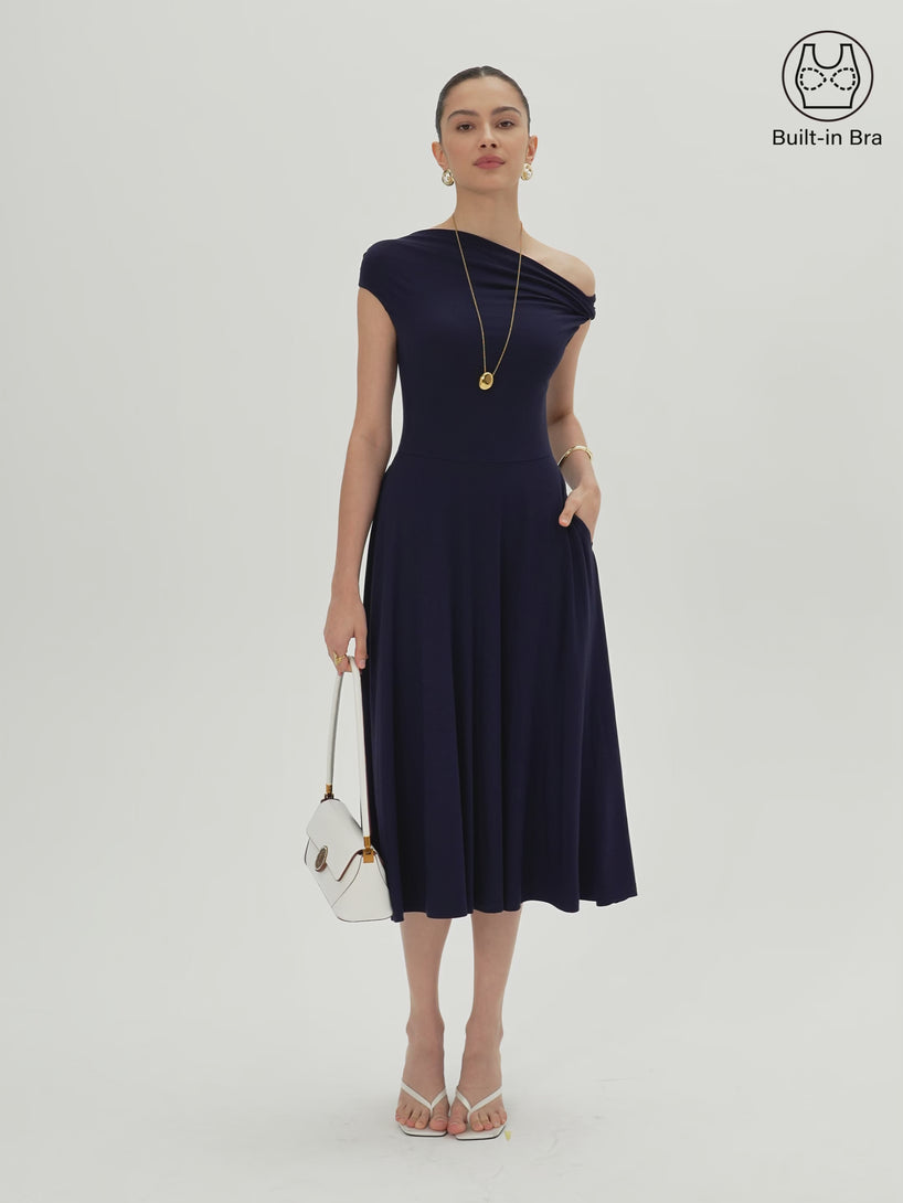 OGLmove SkinKiss Multi-Wear Midi Bra Dress with Pockets