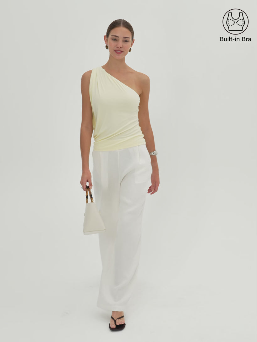 OGLmove One Shoulder Cropped Bra Top