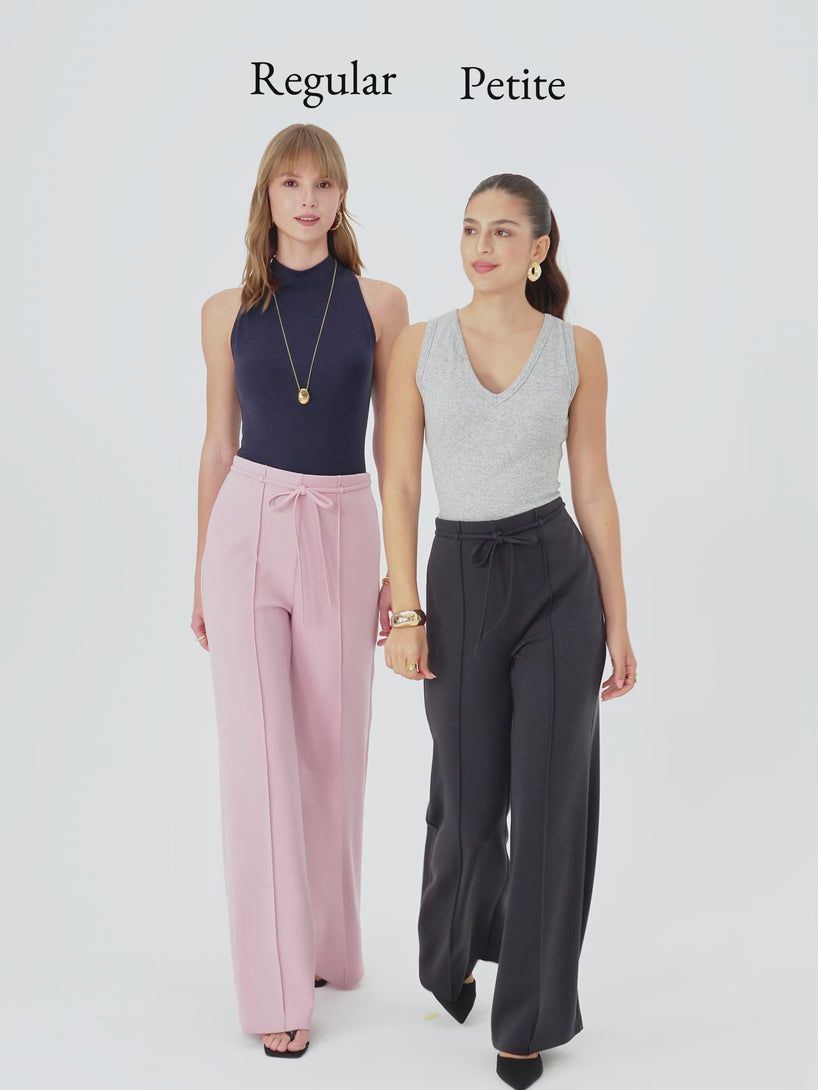 OGLmove Lyocell Spacer Knit High-Rise Flare Pants with Pockets
