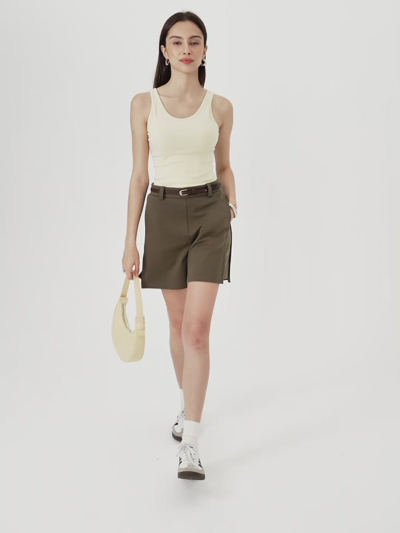 OGLmove Air Cotton Mid-Rise Travel Shorts with Pockets