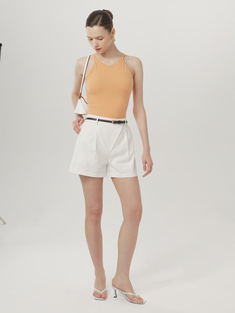 OGLmove Not-See-Thru Linen-Like A-Line Shorts