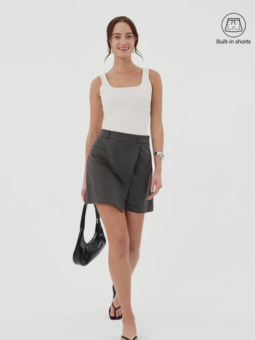 OGLmove Cotton-Linen Blend Mini Skort