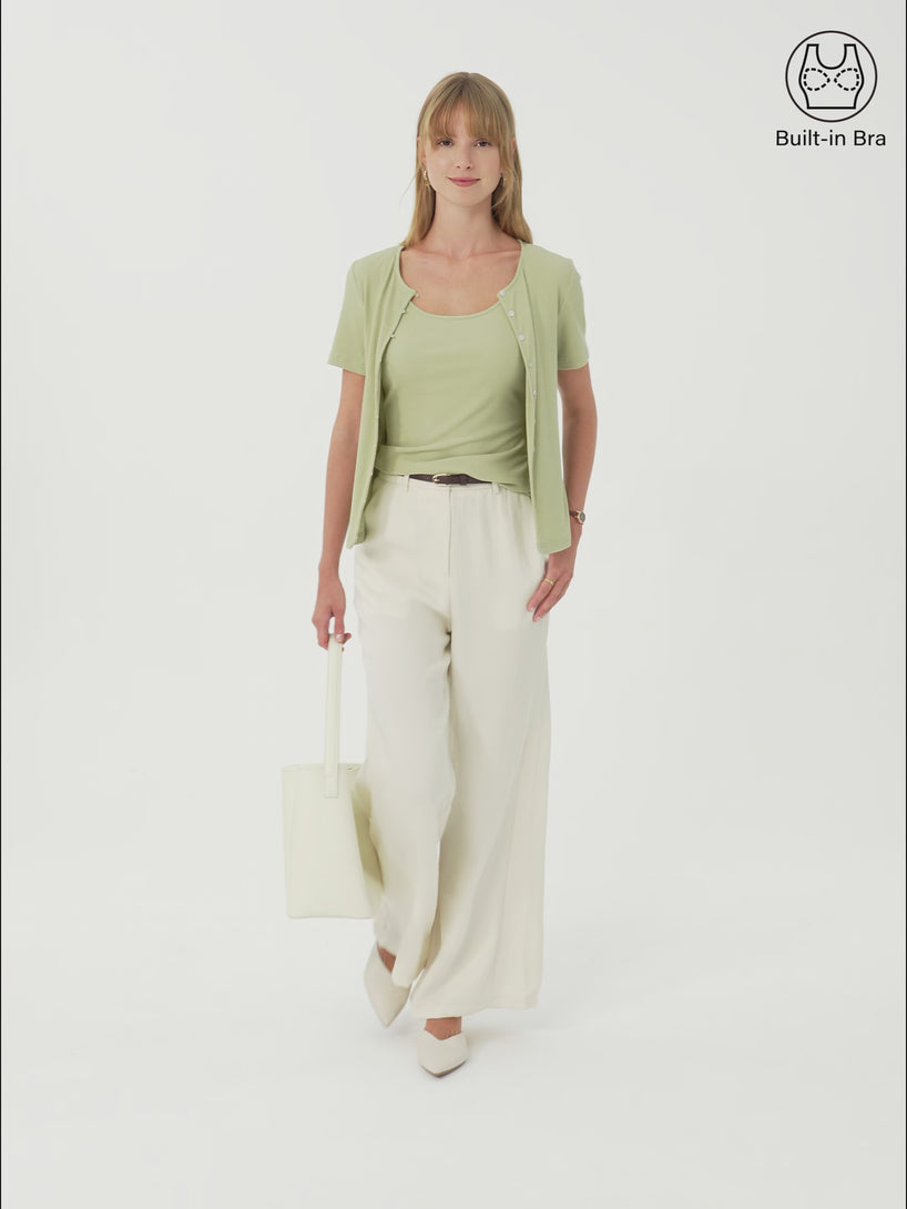 Pointelle Essential U-Neck Bra Tank