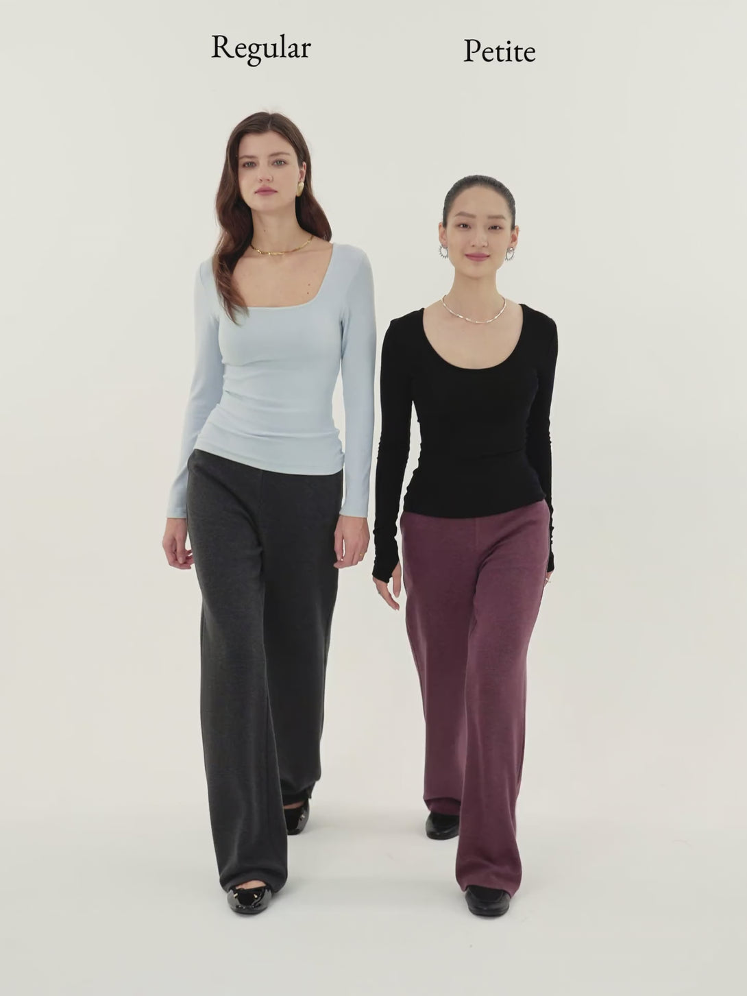 Mid Rise Straight Leg Pull-on Pants with Pockets