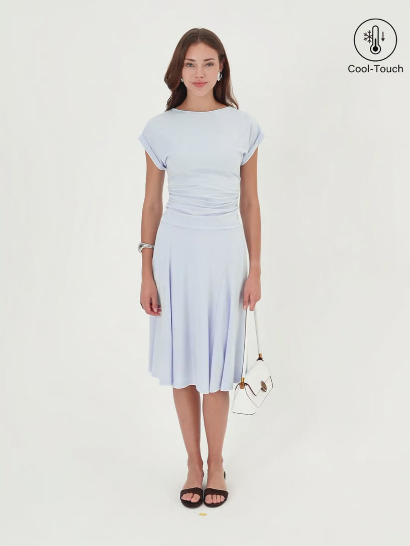 OGLmove CoolTouch Round Neck Ruched Tee