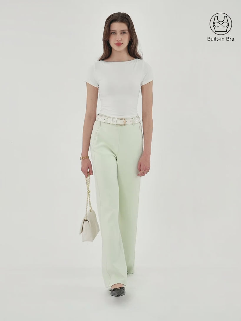 SkinKiss Boatneck Short Sleeve Brami