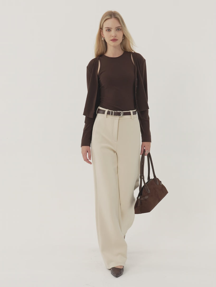 Non-Itch Lyocell Wool Relaxed Cardigan