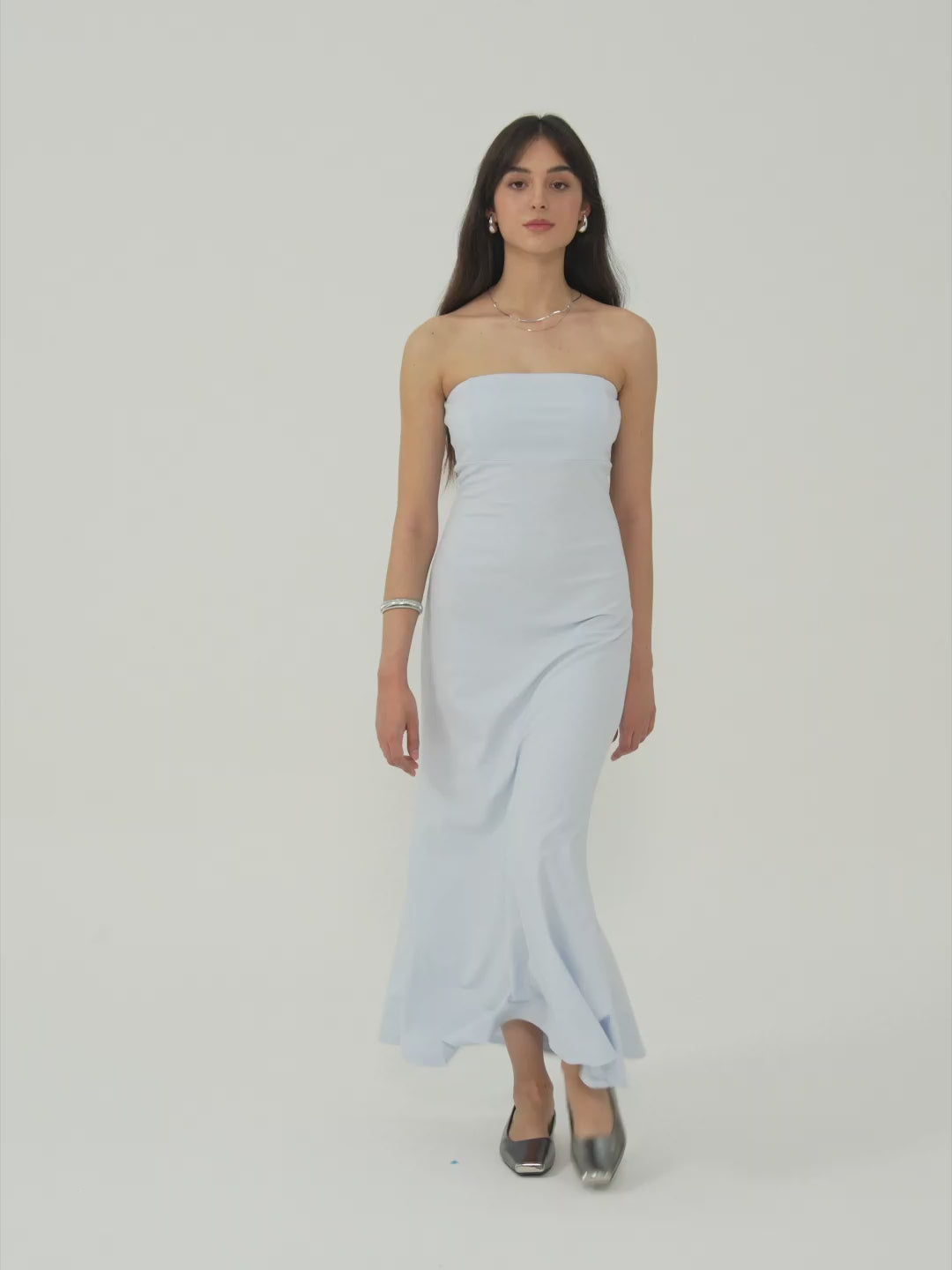 Contour Tube Maxi Dress - Blue Air