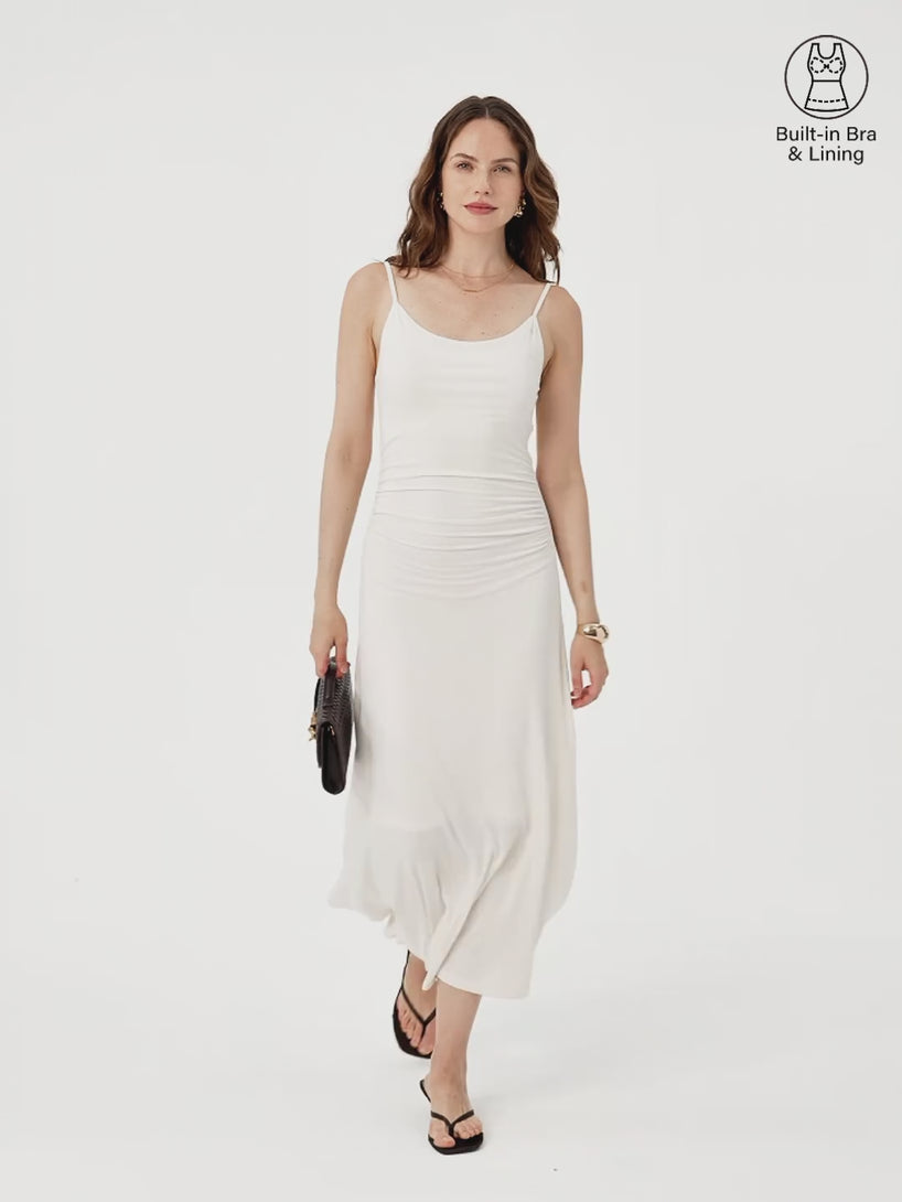 Casual Everyday Essential Regular Fit Black/S Maxi Dresses Sleeveless U-neck Women Dresses OGLmove