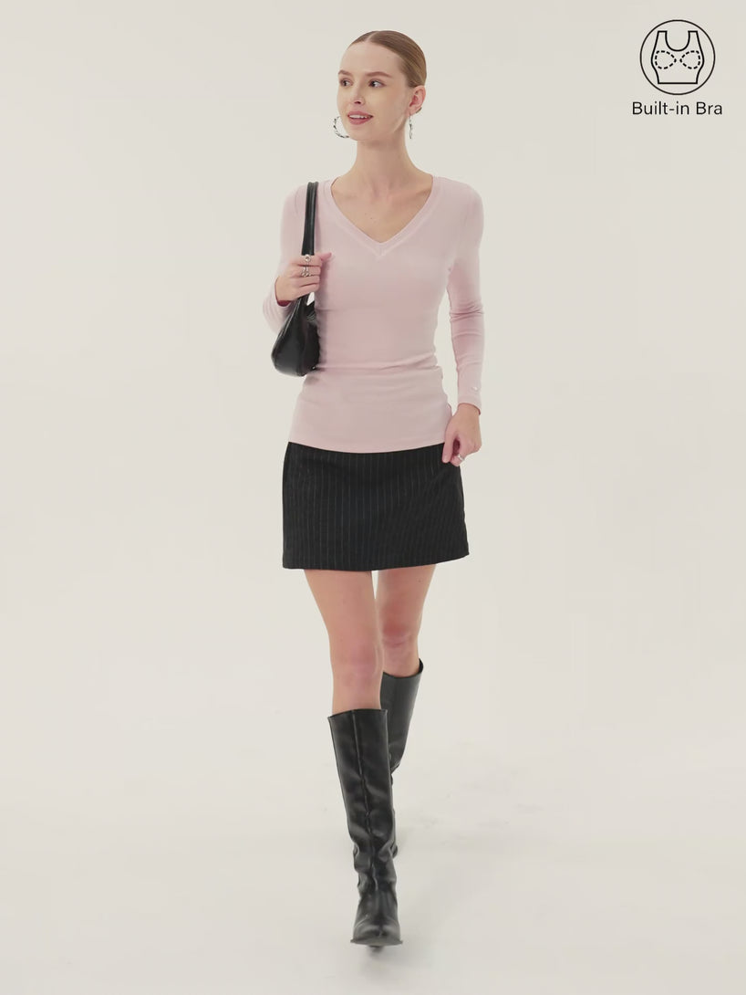 V-Neck Long Sleeve Brami