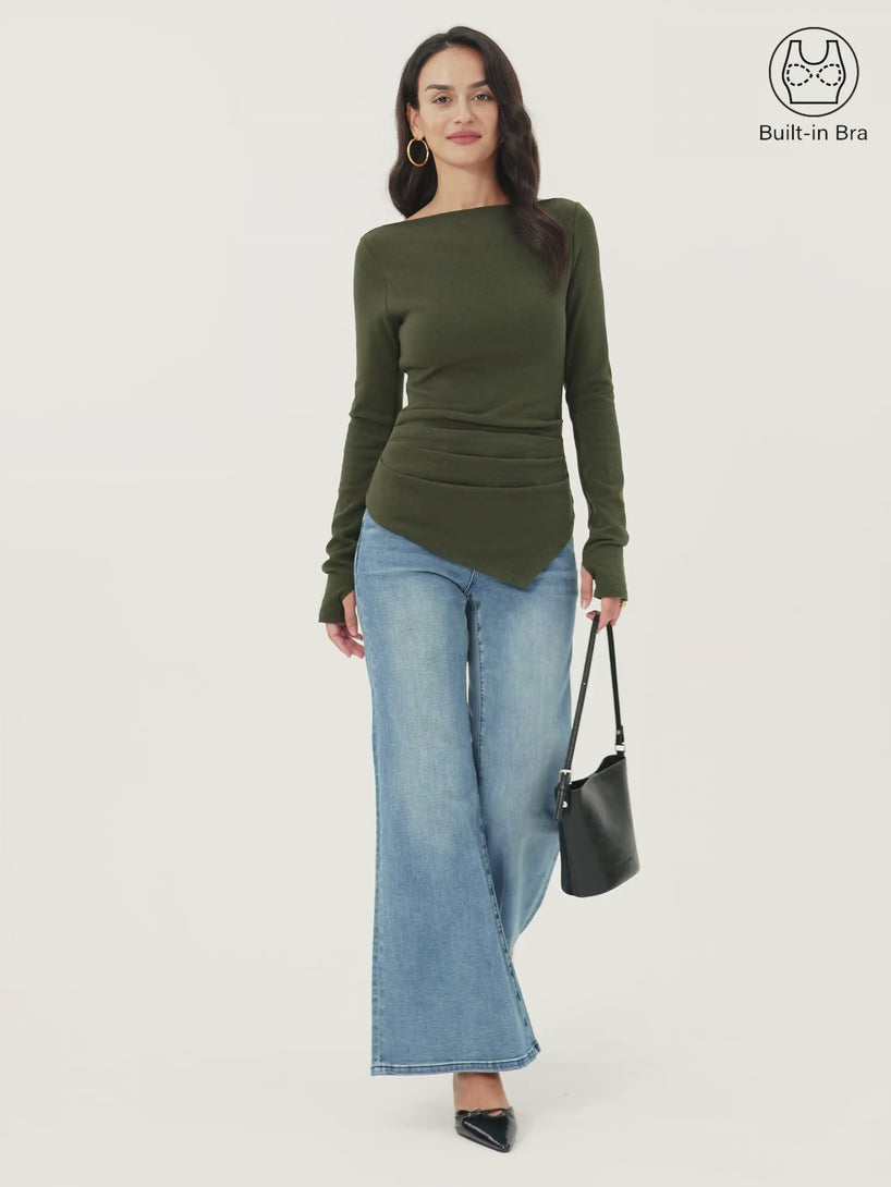 ProWarm Boatneck Side Tucks Asymmetrical Brami