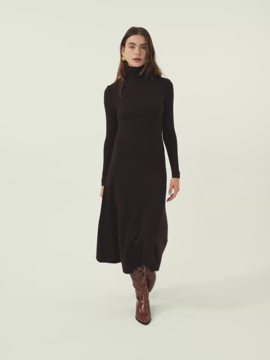 MaxWarm Turtleneck Midi Dress