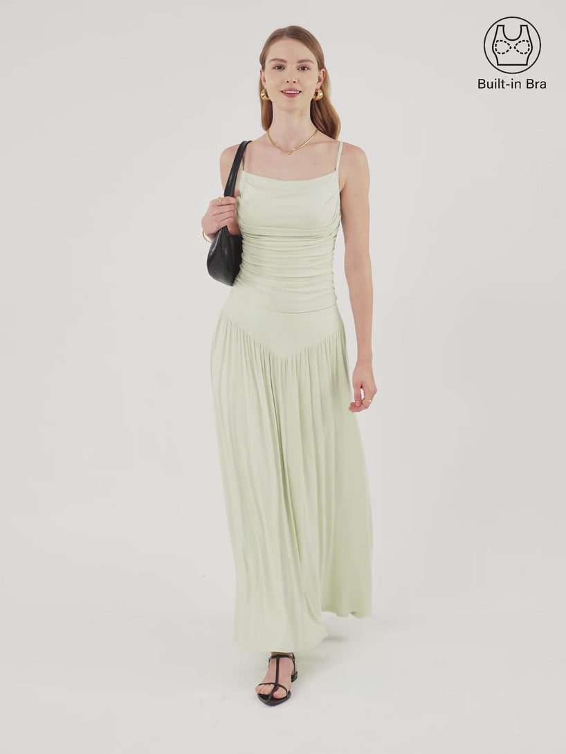 2Pcs Set Adjustable Spaghetti Straps Side Ruched New Airy Brami