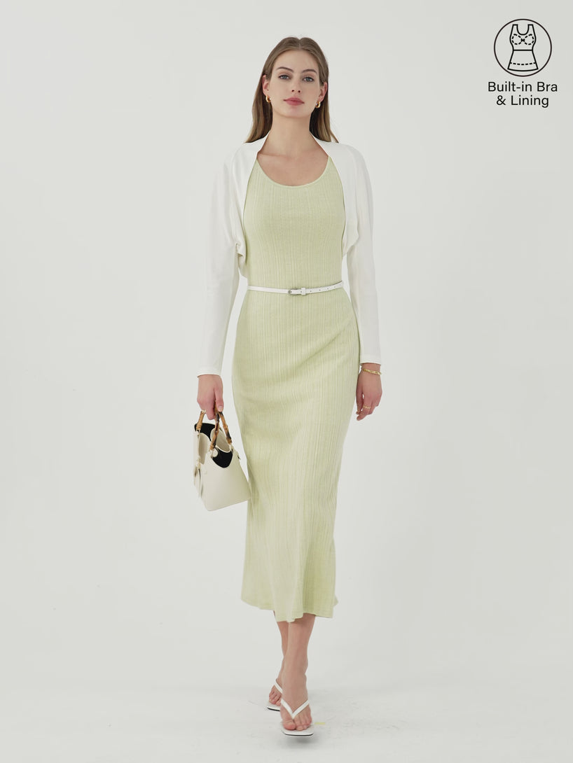 Pointelle U-Neck Maxi Bra Dress