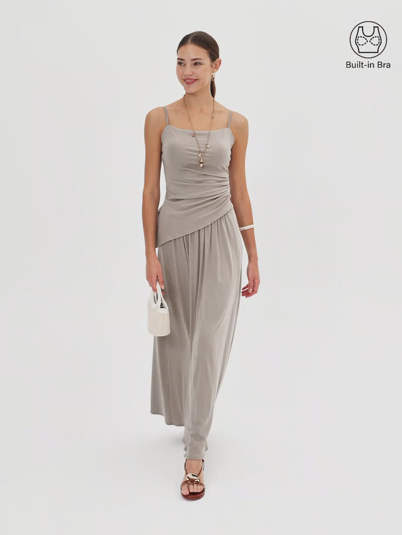 OGLmove Spaghetti Bra Top with Side Slit