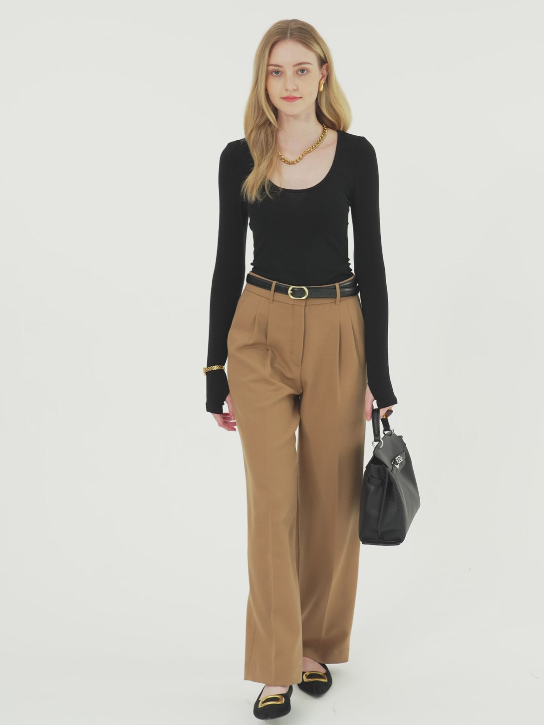 3Pcs Set Essential Lyocell Cashmere Multi-Wear Long Sleeve Top with Thumbholes