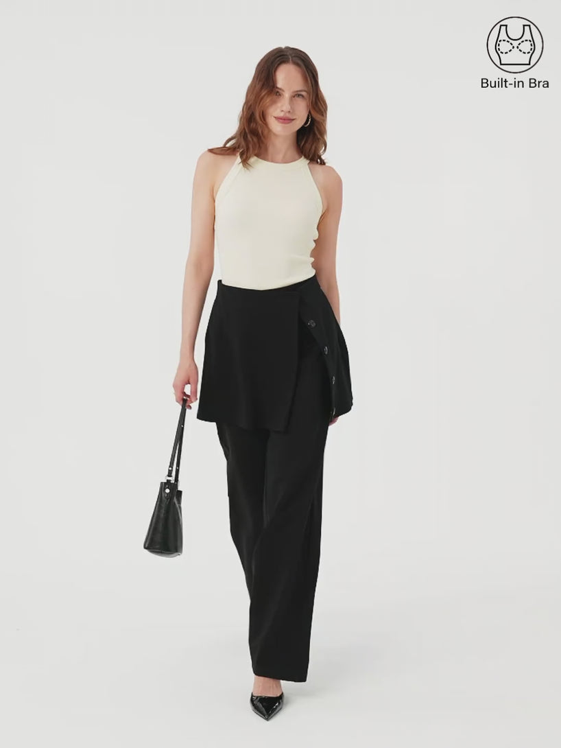 OGLmove Slub Textured Summer Bra Tank Top