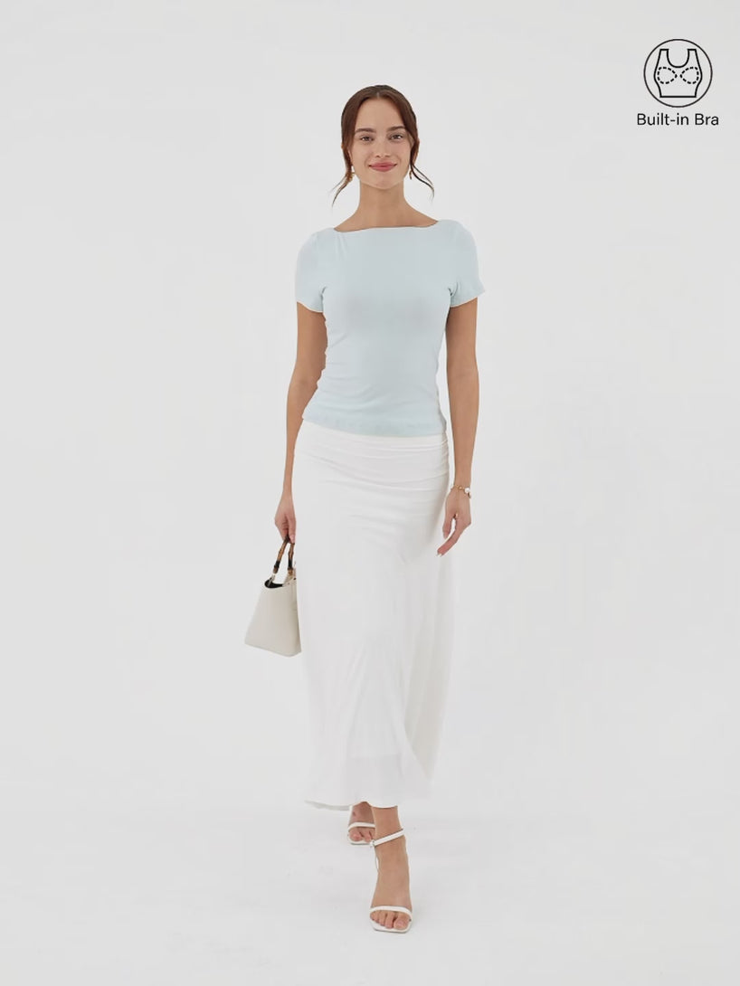 OGLmove Cooling Ribbed Open Back Summer Bra Top