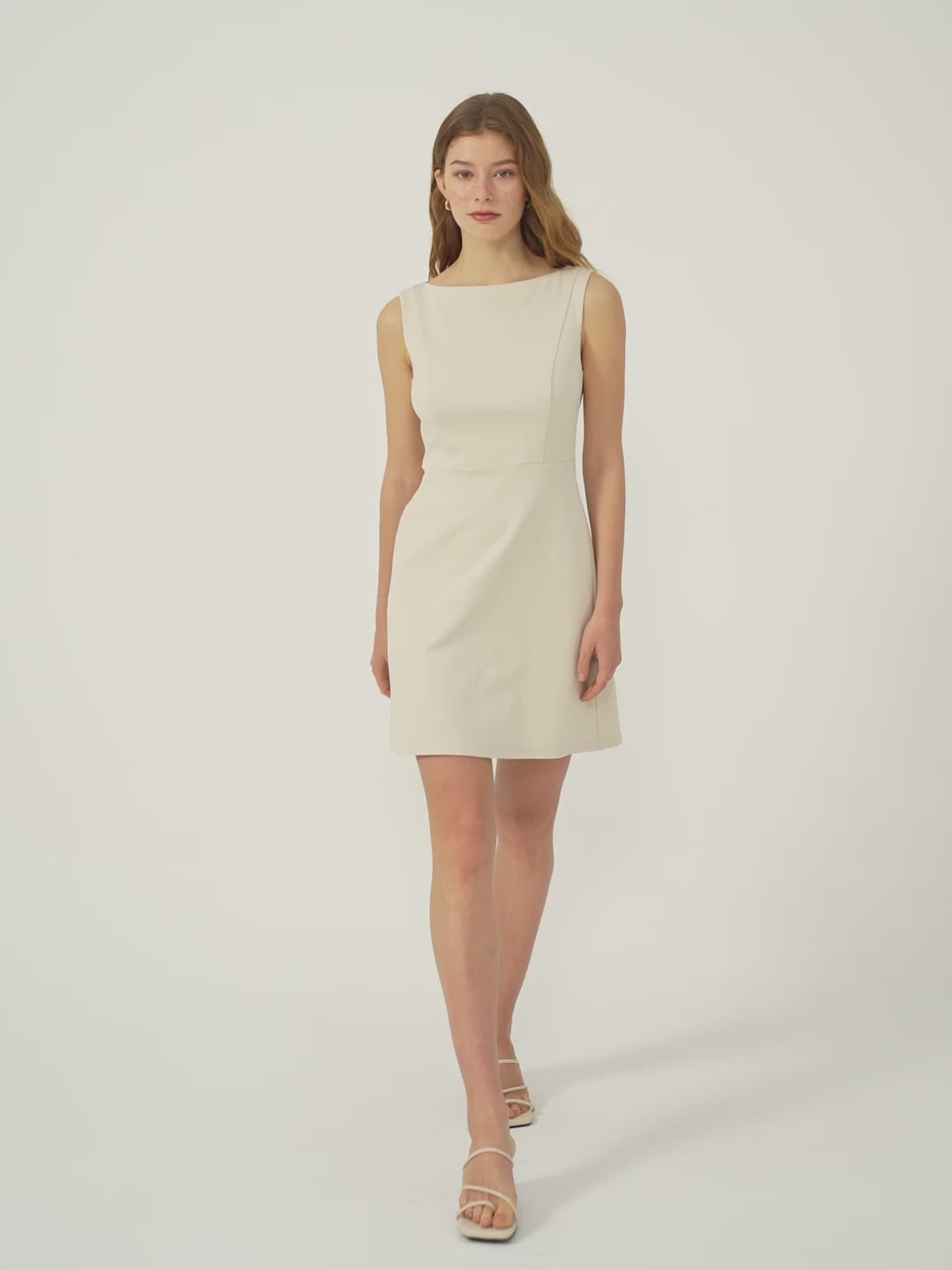 Work-Leisure Boatneck Dress - Dark Truffle