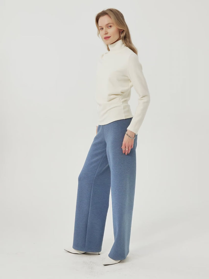 Essential FuzzLuxe Mid Rise Straight Leg Pull-on Pants