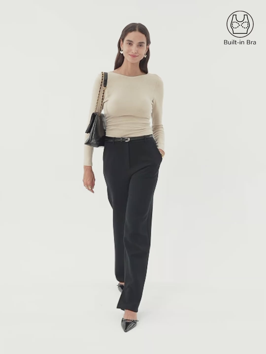 ProWarm Low-Back Side Ruched Brami