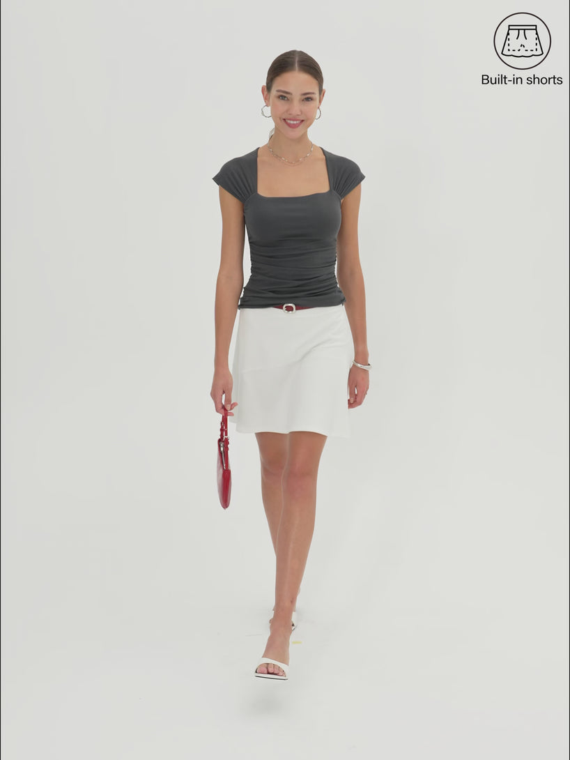 OGLmove Stretch Ponte Mid Rise Pull-on Skirt