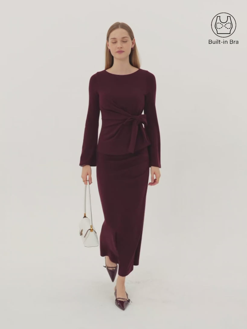 Bow-Tie Belted Bell Sleeve Brami