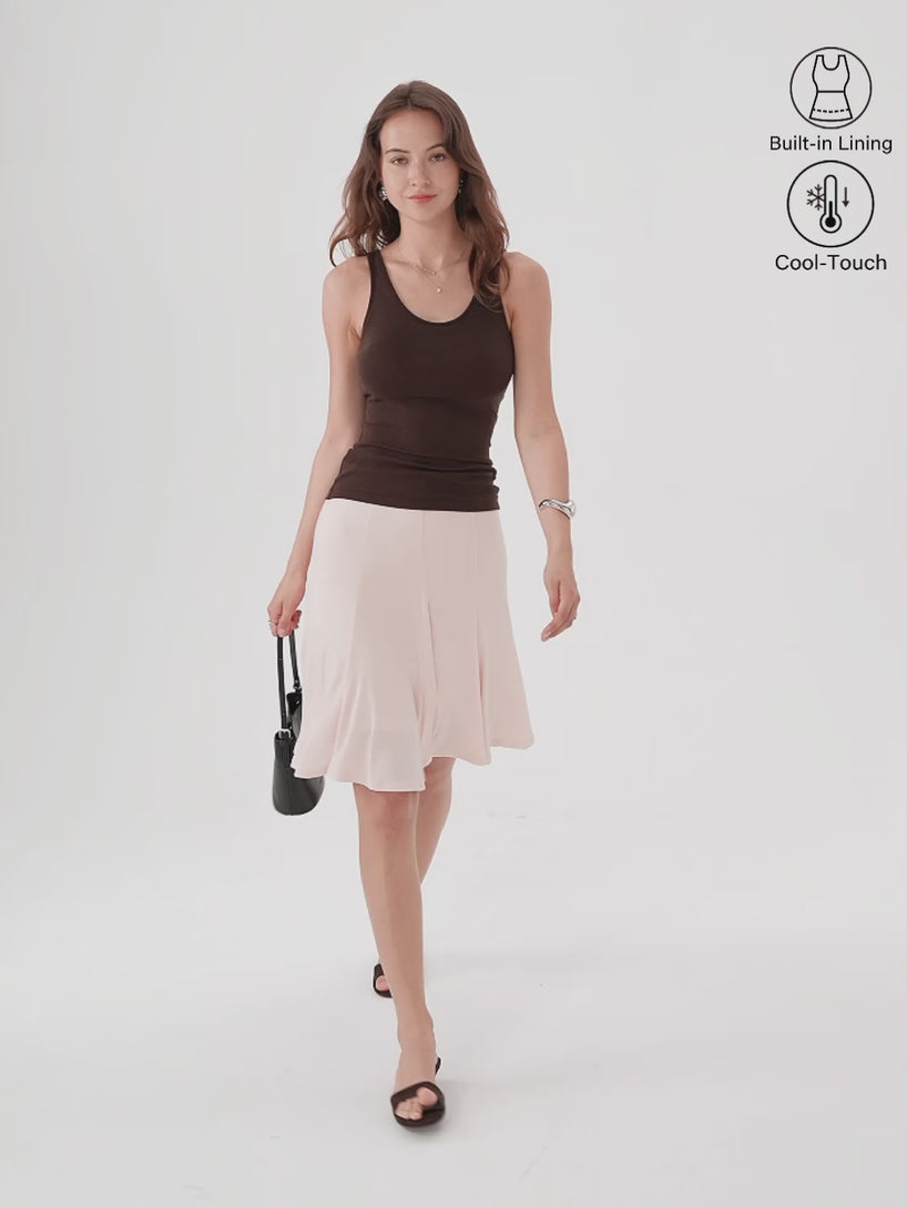 OGLmove Lyocell Mermaid Hem Knee-Length Skirt