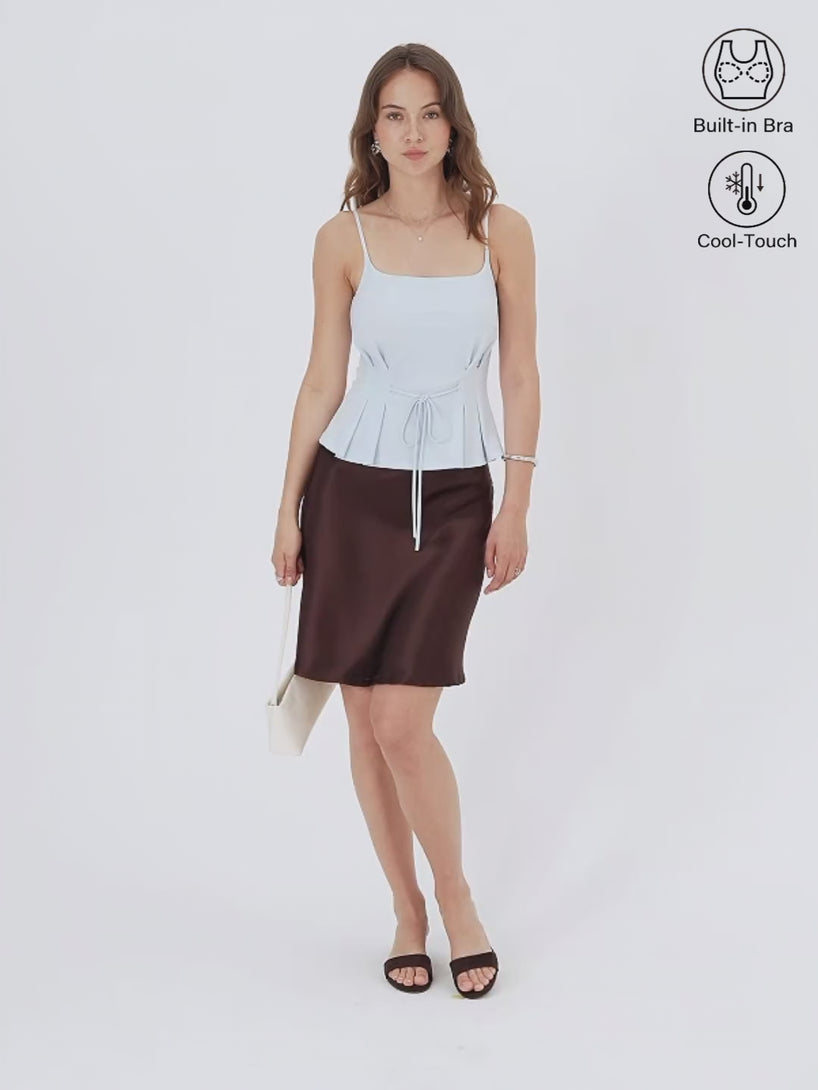 OGLmove Ponte Pleated Spaghetti Brami