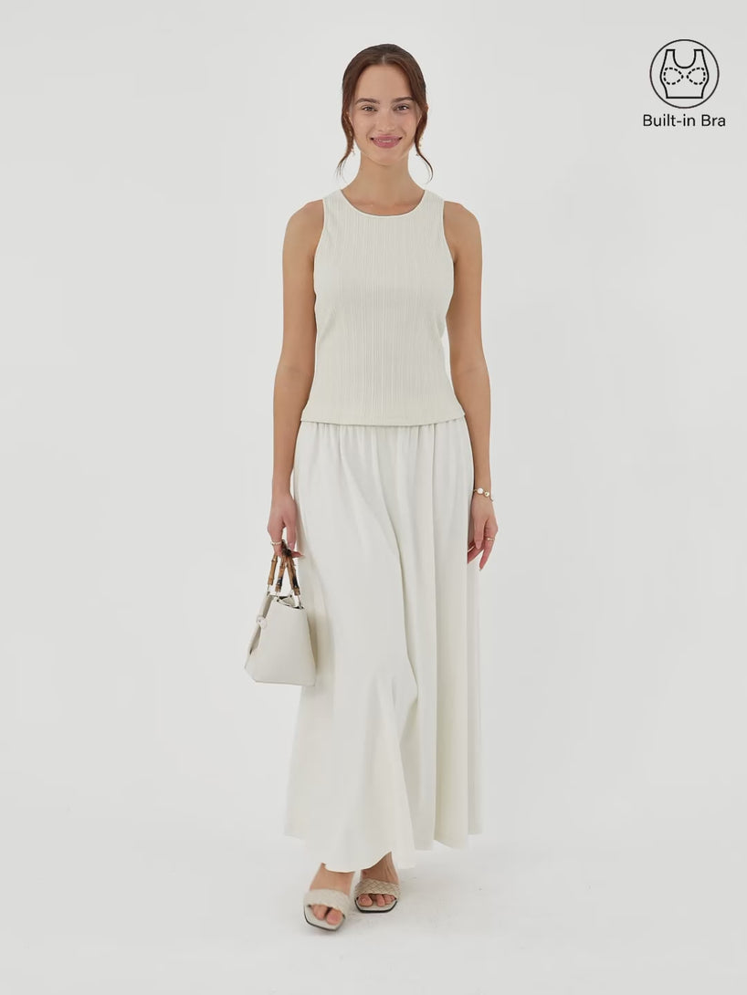 OGLmove Stretch Cotton Ribbed Round Neck Bra Tank