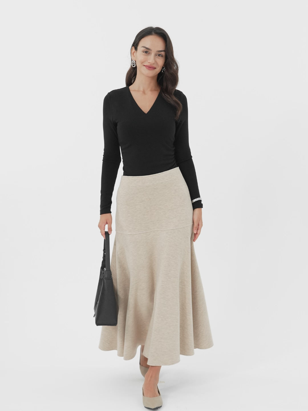 FuzzLuxe Flared Maxi Skirt