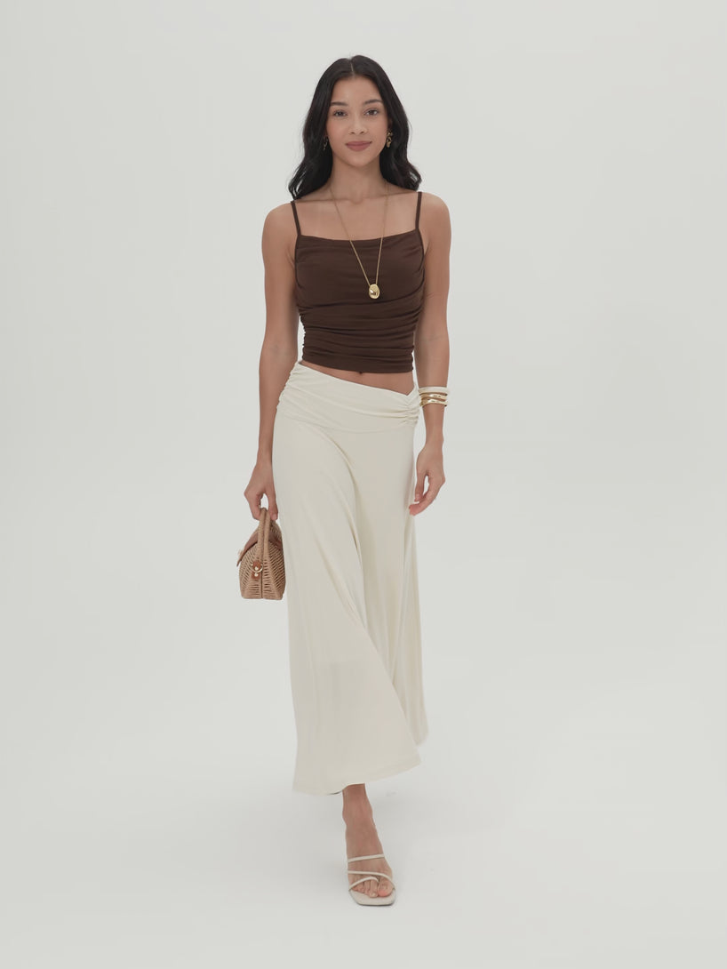 OGLmove European Linen Flowy Vacay Maxi Skirt