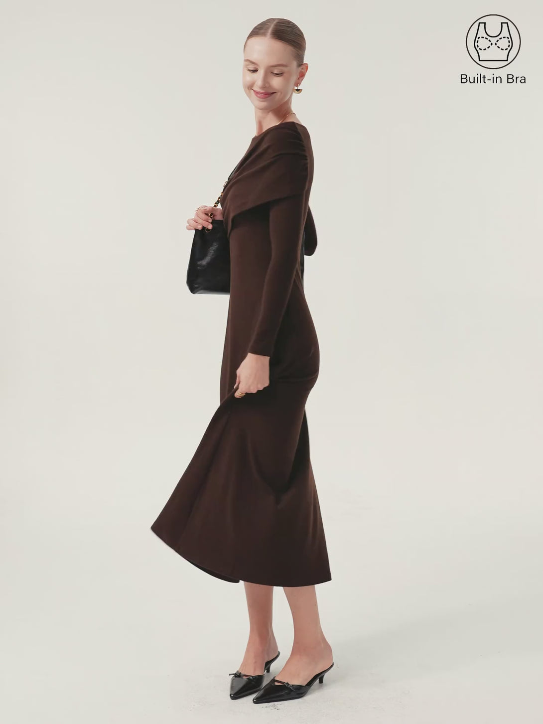 Boatneck Midi Brami Dress