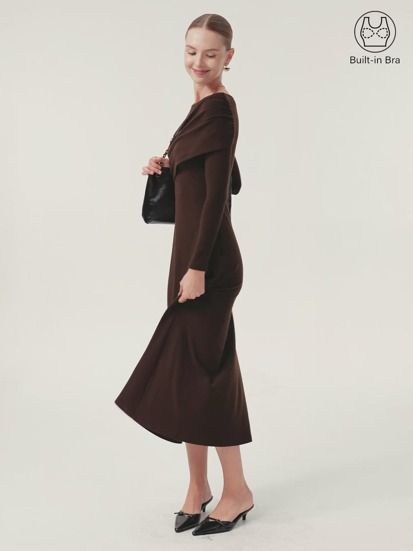 Boatneck Midi Brami Dress